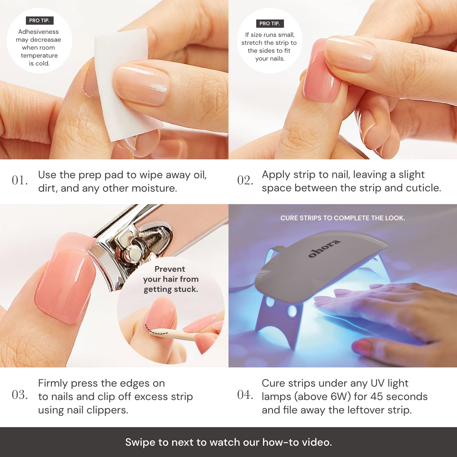 ohora N Checkers salon-quality result with durable glossy finish on nails