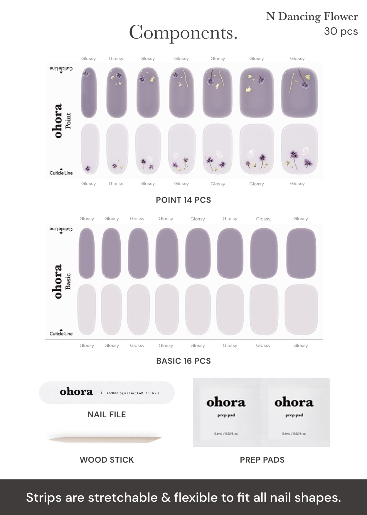 ohora N Dancing Flower UV/LED cure demonstrates durable gel