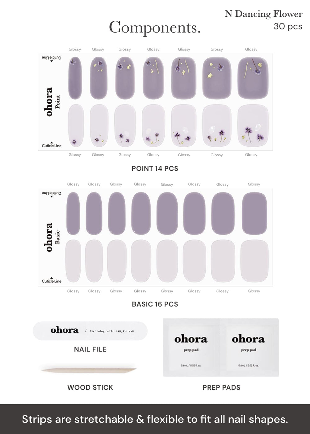 ohora N Dancing Flower UV/LED cure demonstrates durable gel