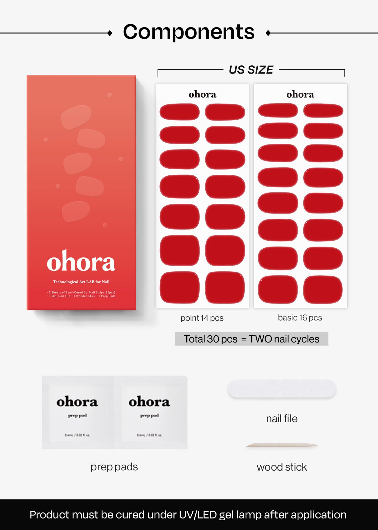 ohora N Hot Cherry easy removal photo suggests simple, clean nail removal.