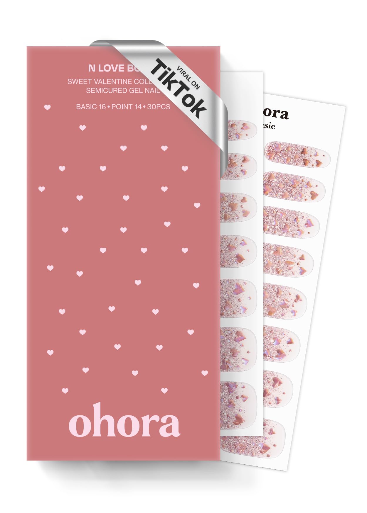 ohora n love bomb pink glitter wraps for versatile nail art options