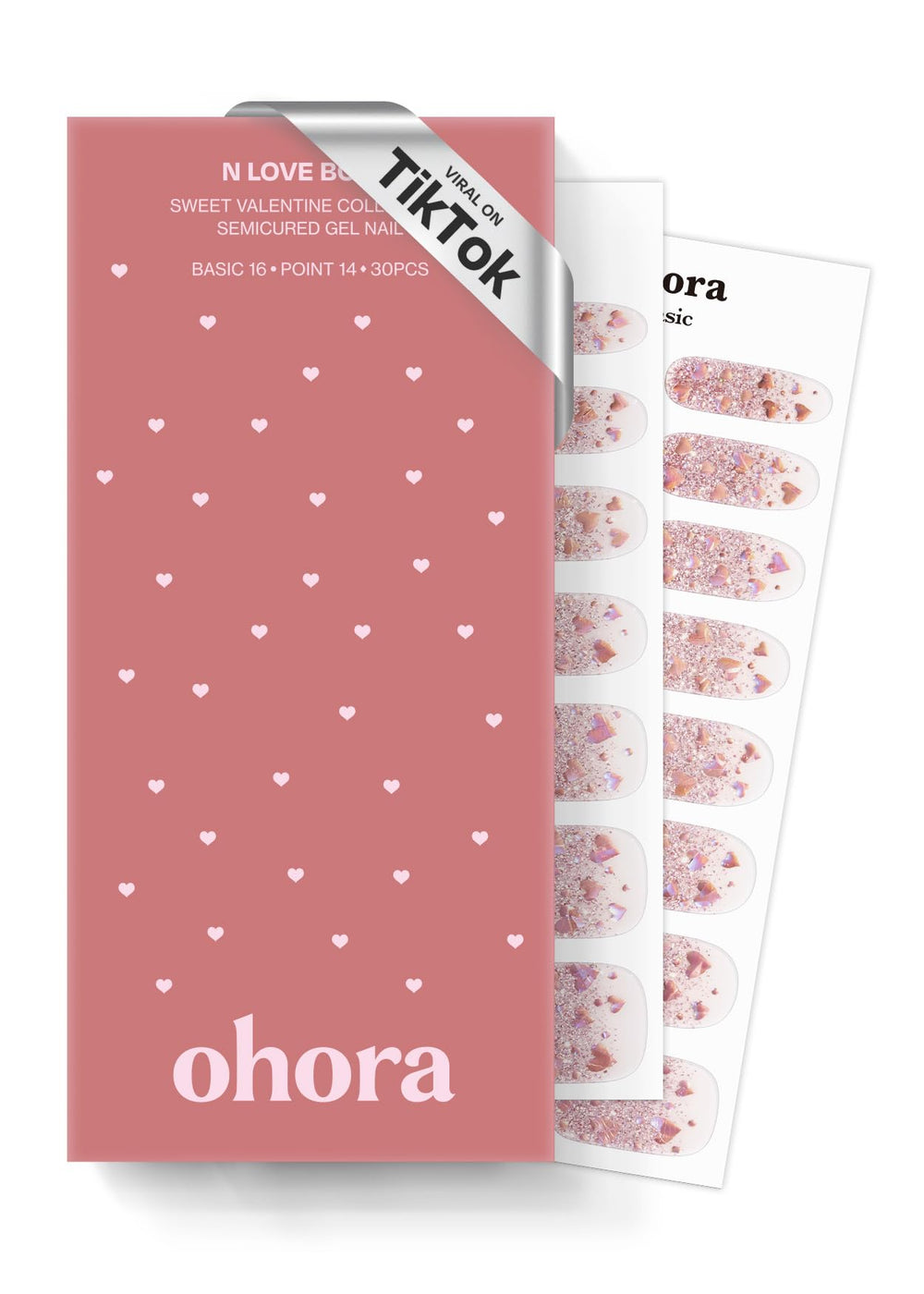 ohora n love bomb pink glitter wraps for versatile nail art options