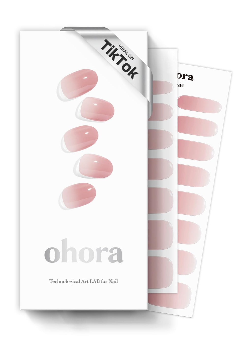ohora N Milk Rose box collection shows a complete at-home gel nail kit for easy application.