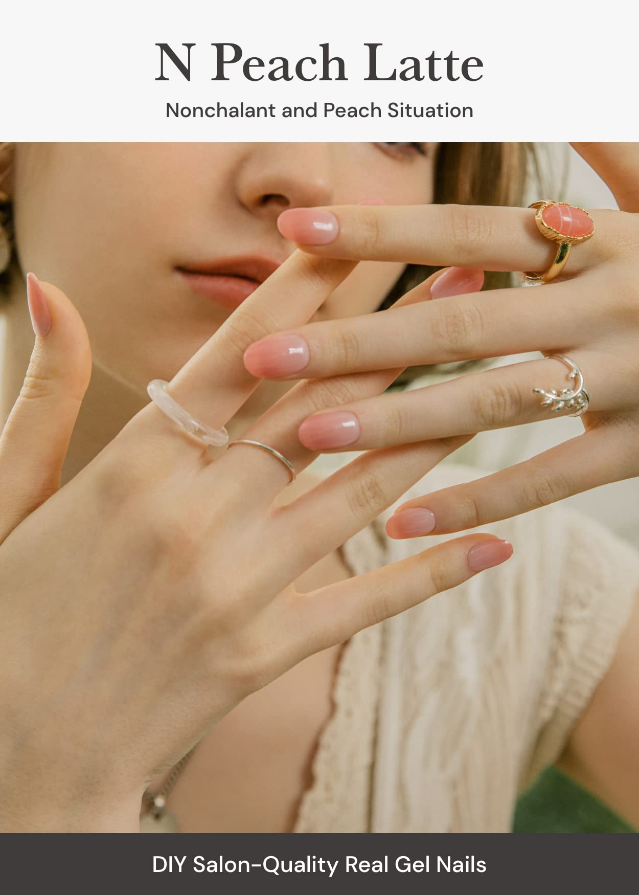 ohora peach latte wraps in kit ready-to-wear manicure