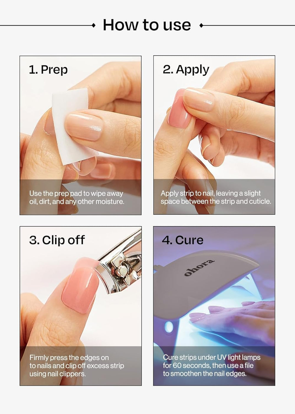 ohora N Silky Way beginner-friendly closeup implies simple, at-home manicure steps.