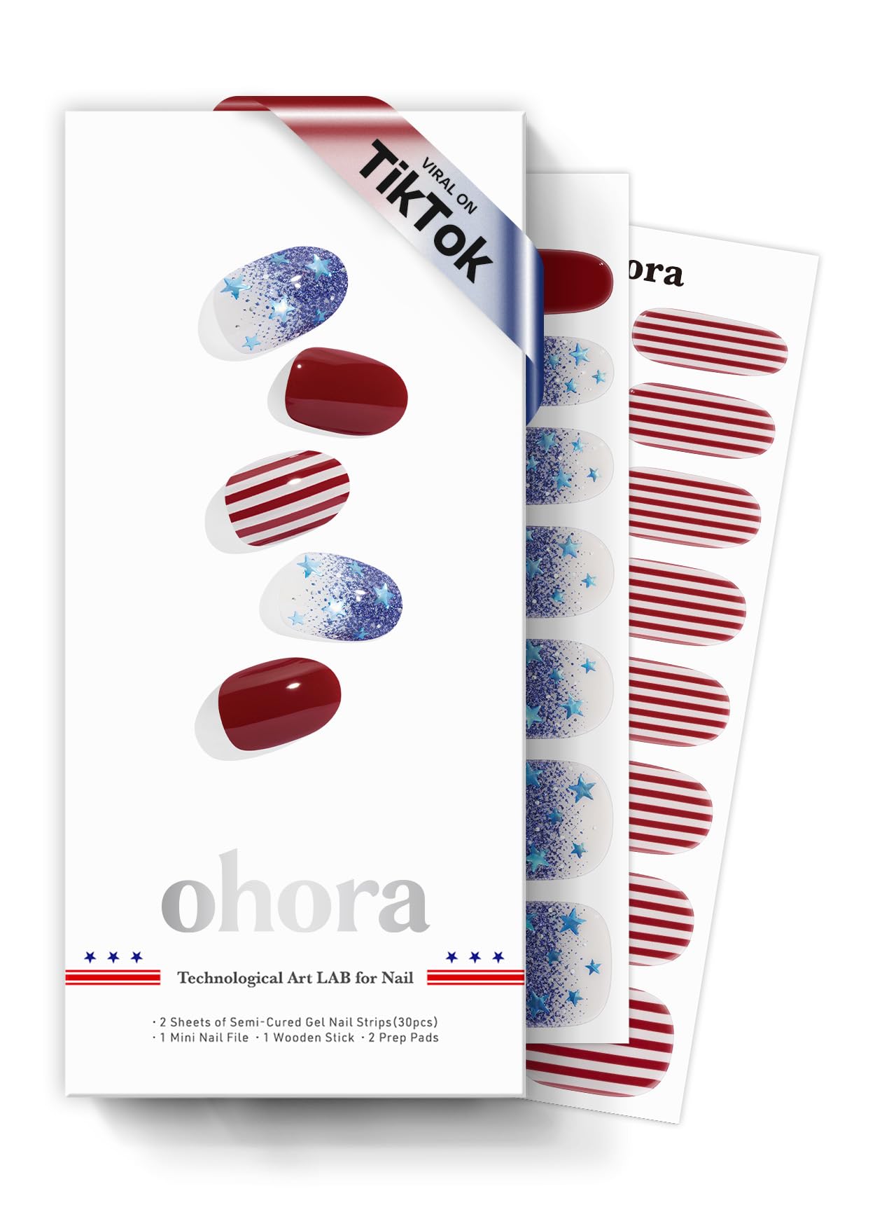 ohora N Spangled Burst box packaging for at-home gel manicure