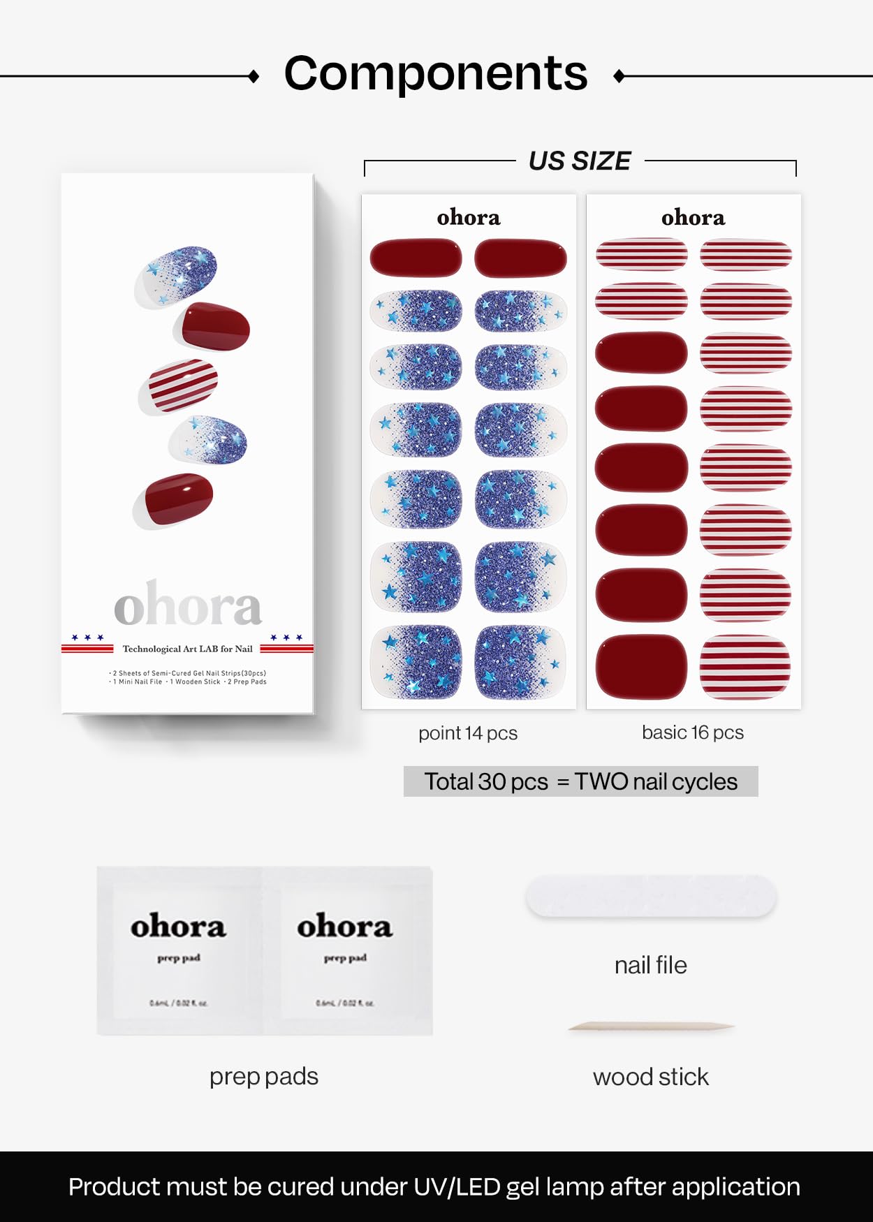 ohora N Spangled Burst polish under UV lamp for durable finish