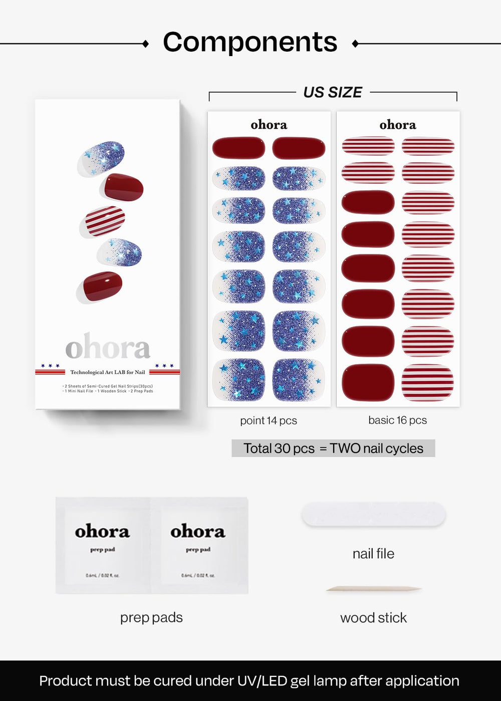 ohora N Spangled Burst polish under UV lamp for durable finish
