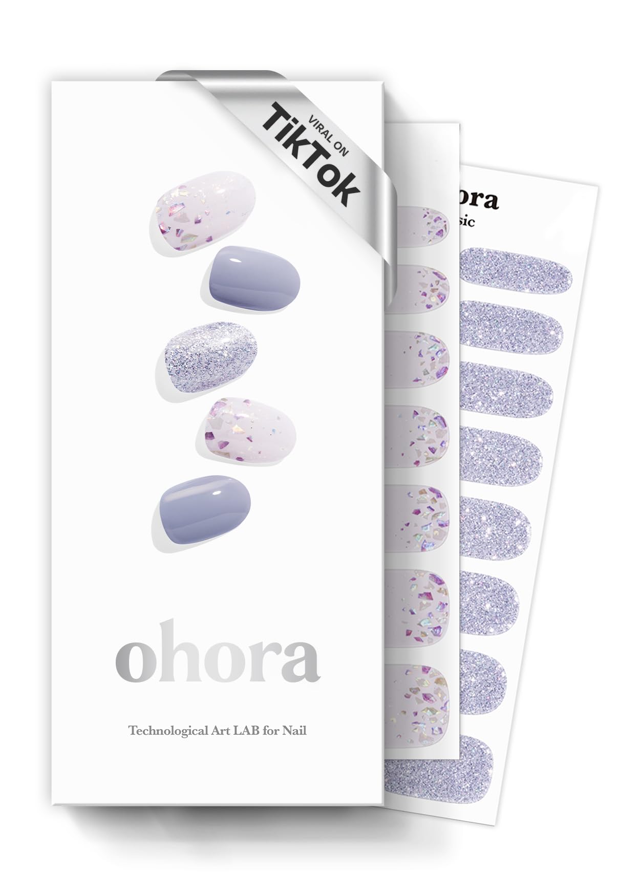 ohora afterglow blue glitter wraps showcase vibrant salon-quality sparkle.