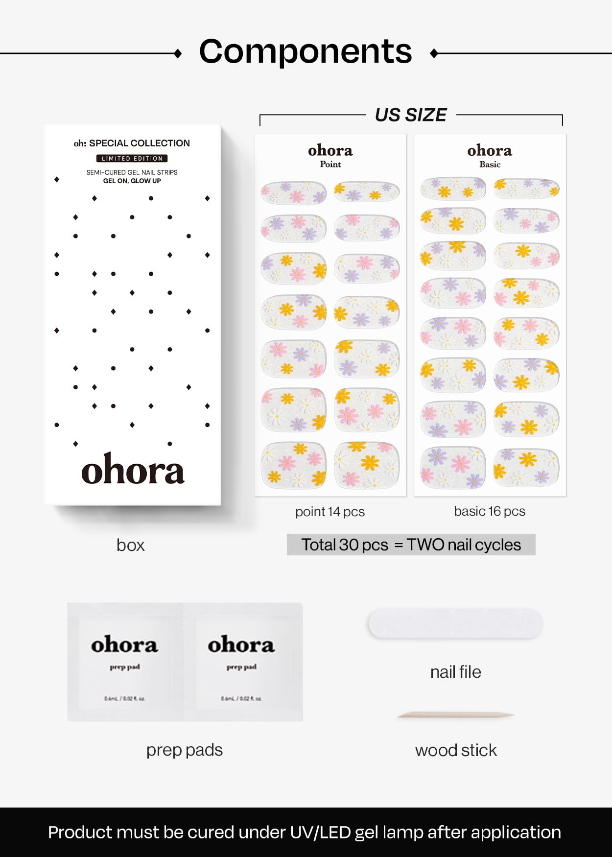 ohora daisy-disco nail file and stick aids precise shaping