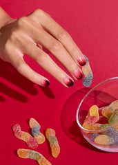 ohora N Blood Drop application process demonstrates beginner-friendly nail wrap setup
