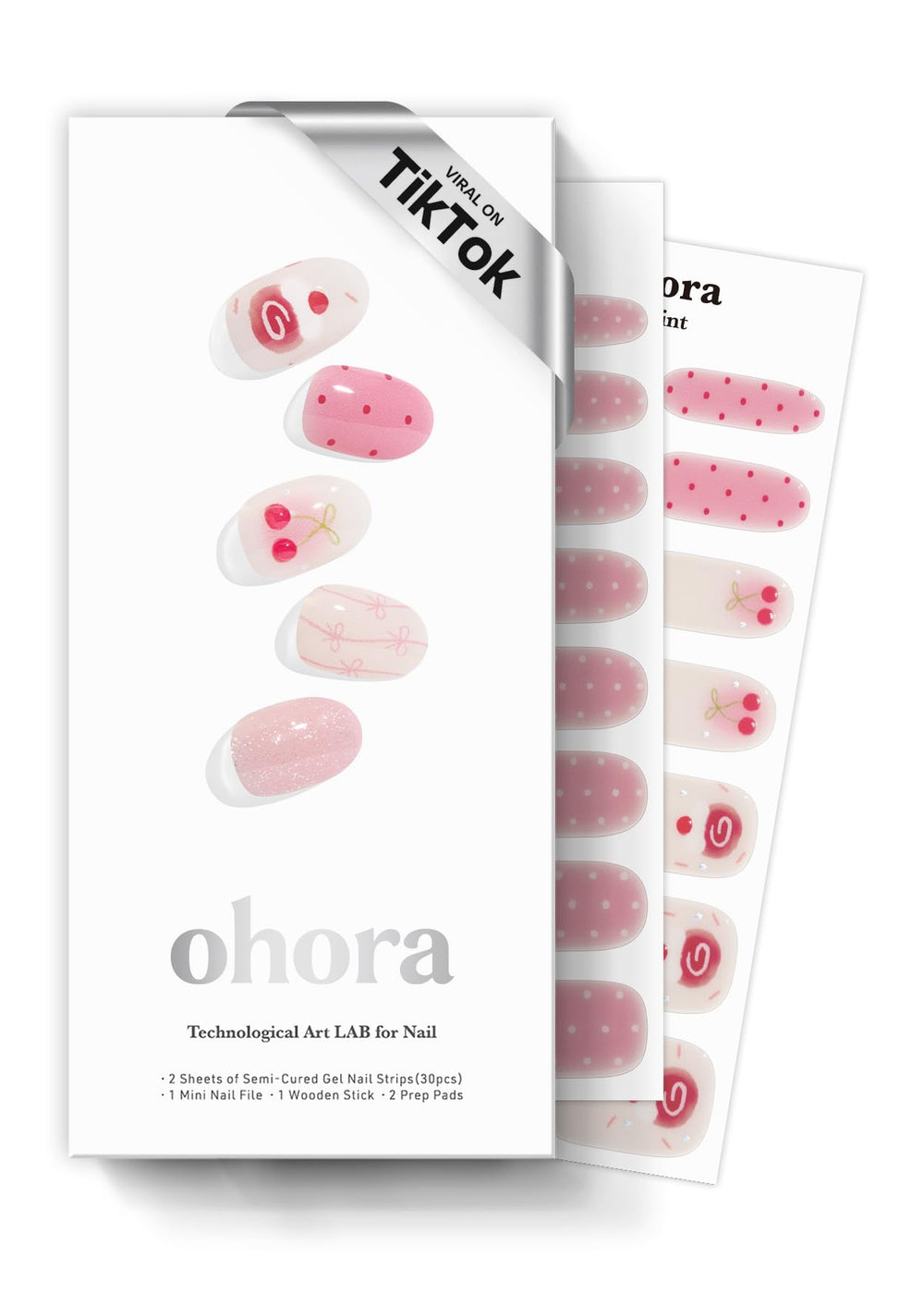 ohora nail strips n sugar rush box view shows complete at-home set for salon nails