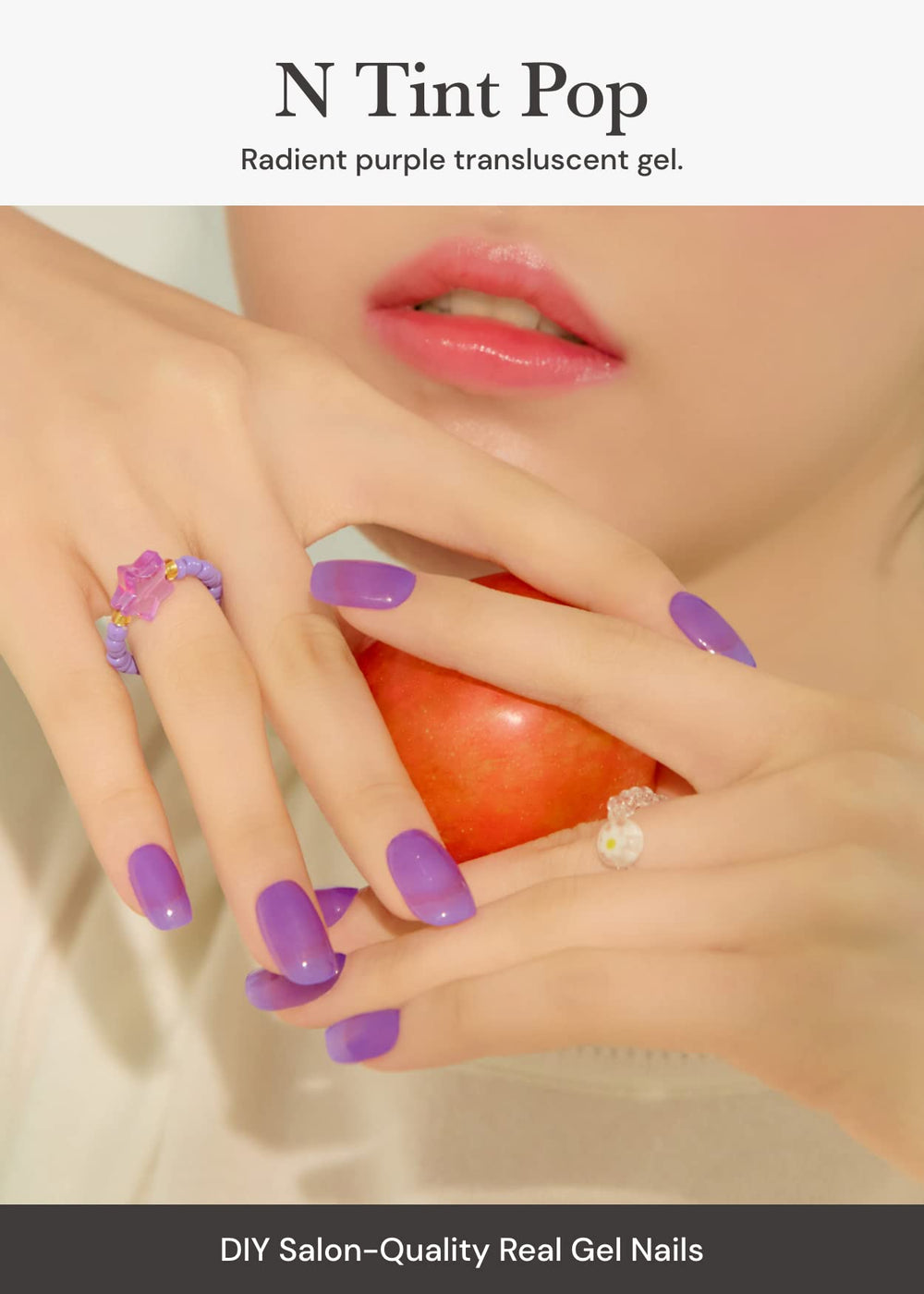 ohora nail strips purple tint pop works with uv/led lamps for quick curing.