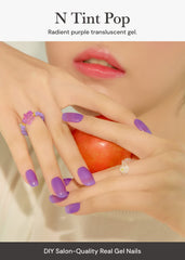 ohora nail strips purple tint pop works with uv/led lamps for quick curing.