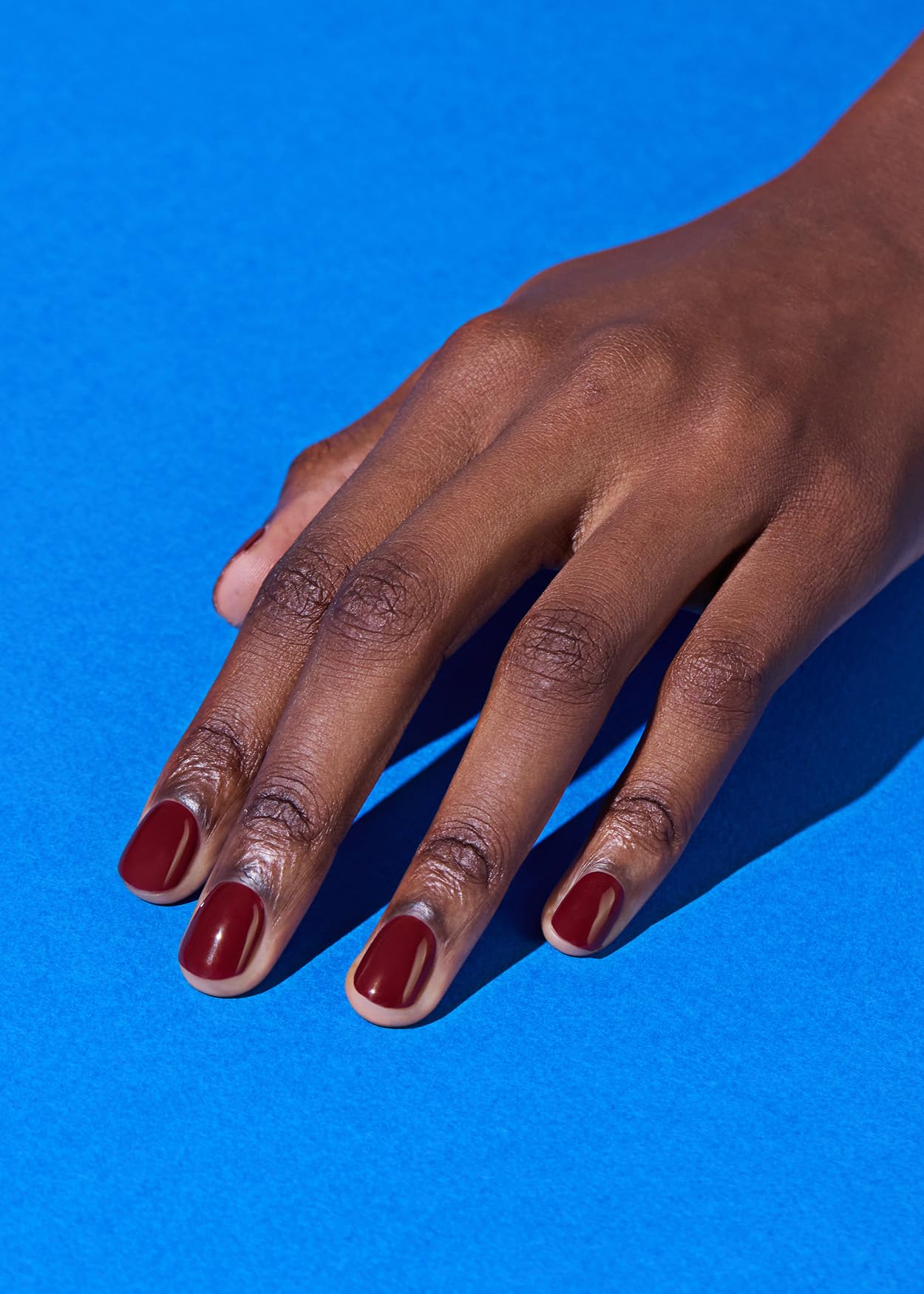 ohora nails with semi-cured strips applied on nails