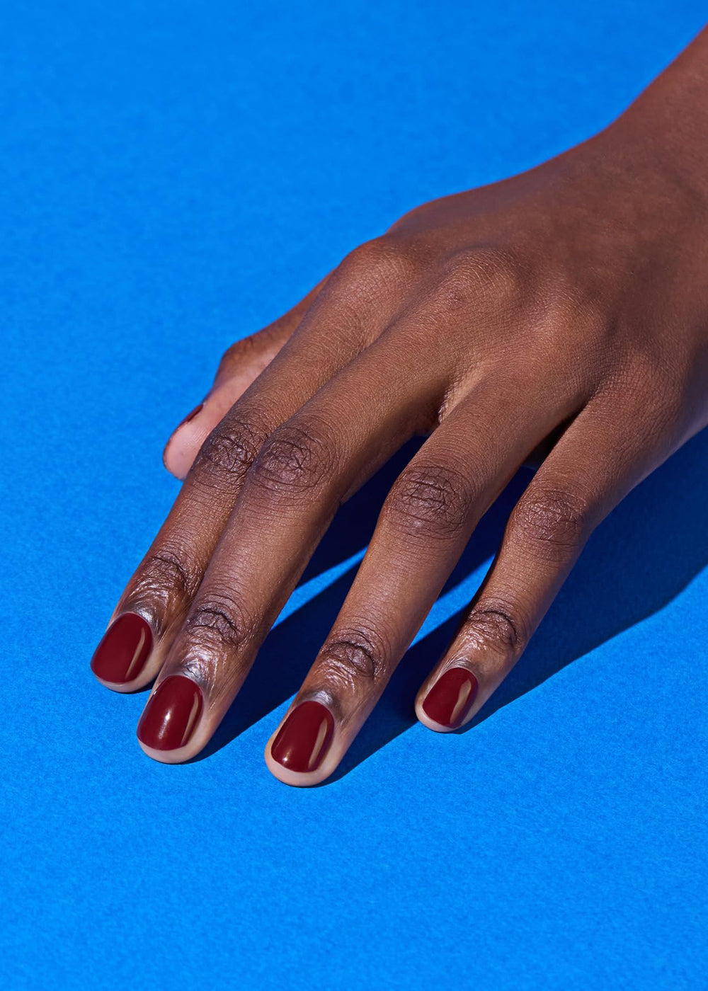 ohora nails with semi-cured strips applied on nails