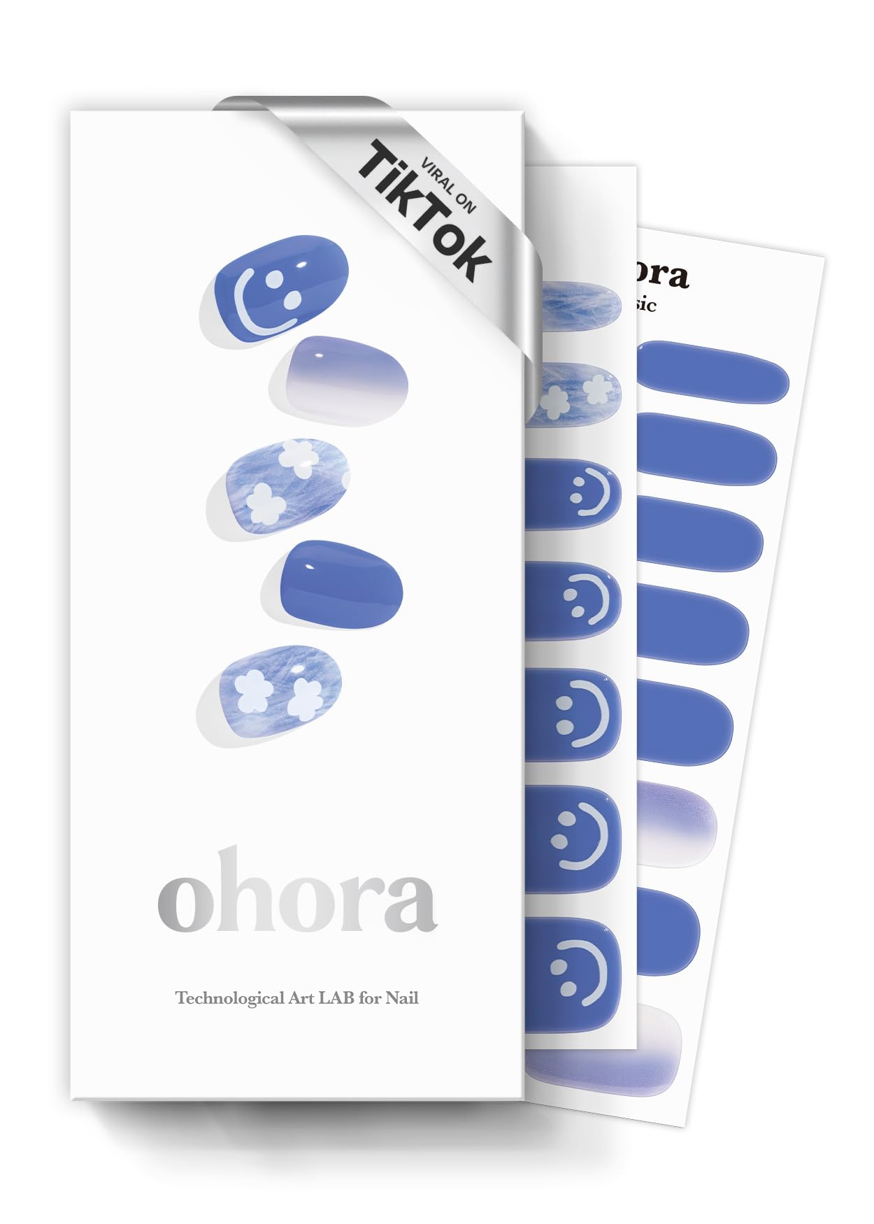ohora N Cotton Cloud blue pattern wraps pack for at-home salon results
