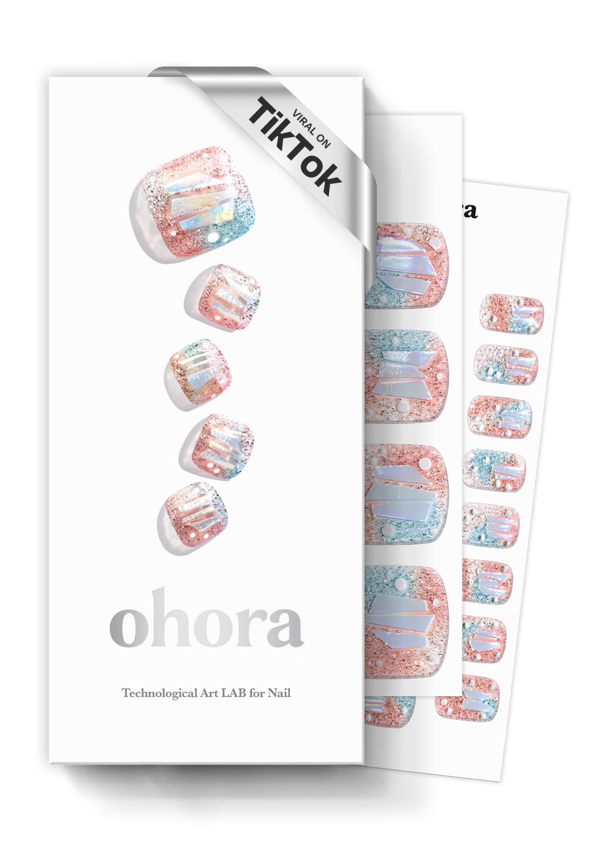 Ohora P Newtro No.1 box close-up for versatile at-home nail art options.