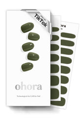 ohora semi cured nail strips n cream moss packaging shows complete home-use set