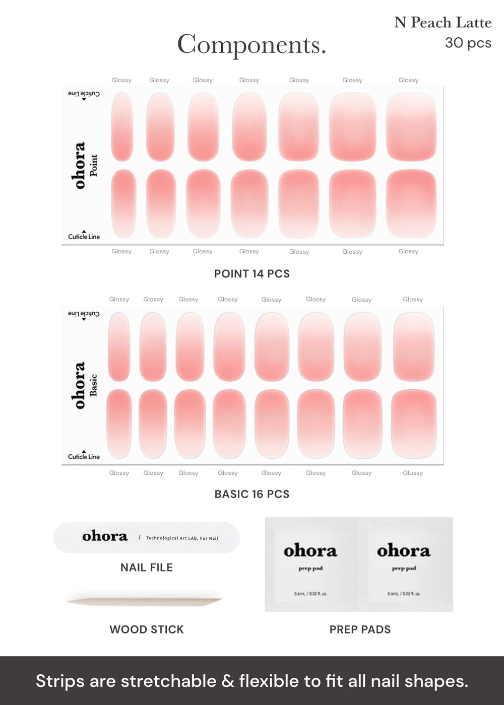ohora peach latte long lasting wear up to two weeks