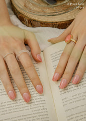 ohora peach latte wraps on nail during application for quick results