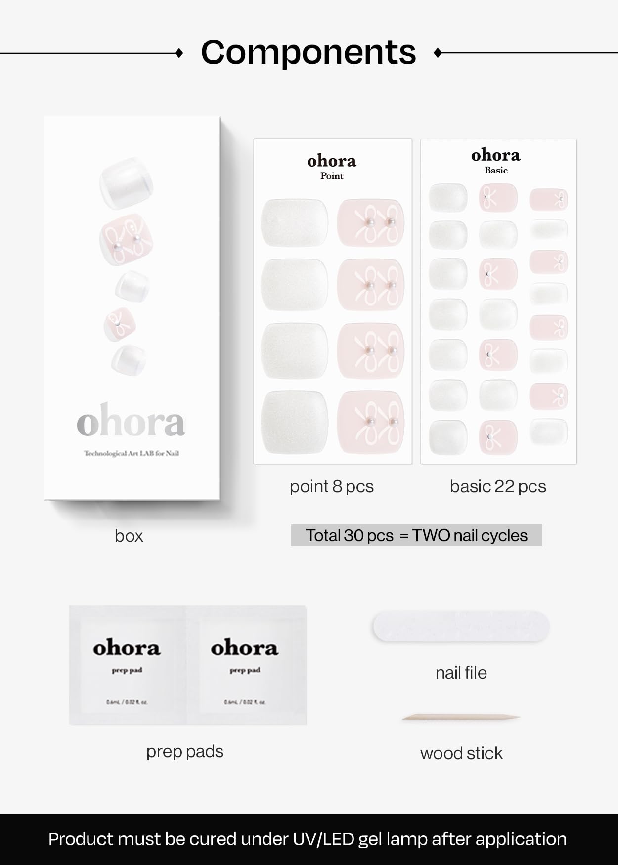 ohora Long-lasting gel strips up to two weeks with proper curing