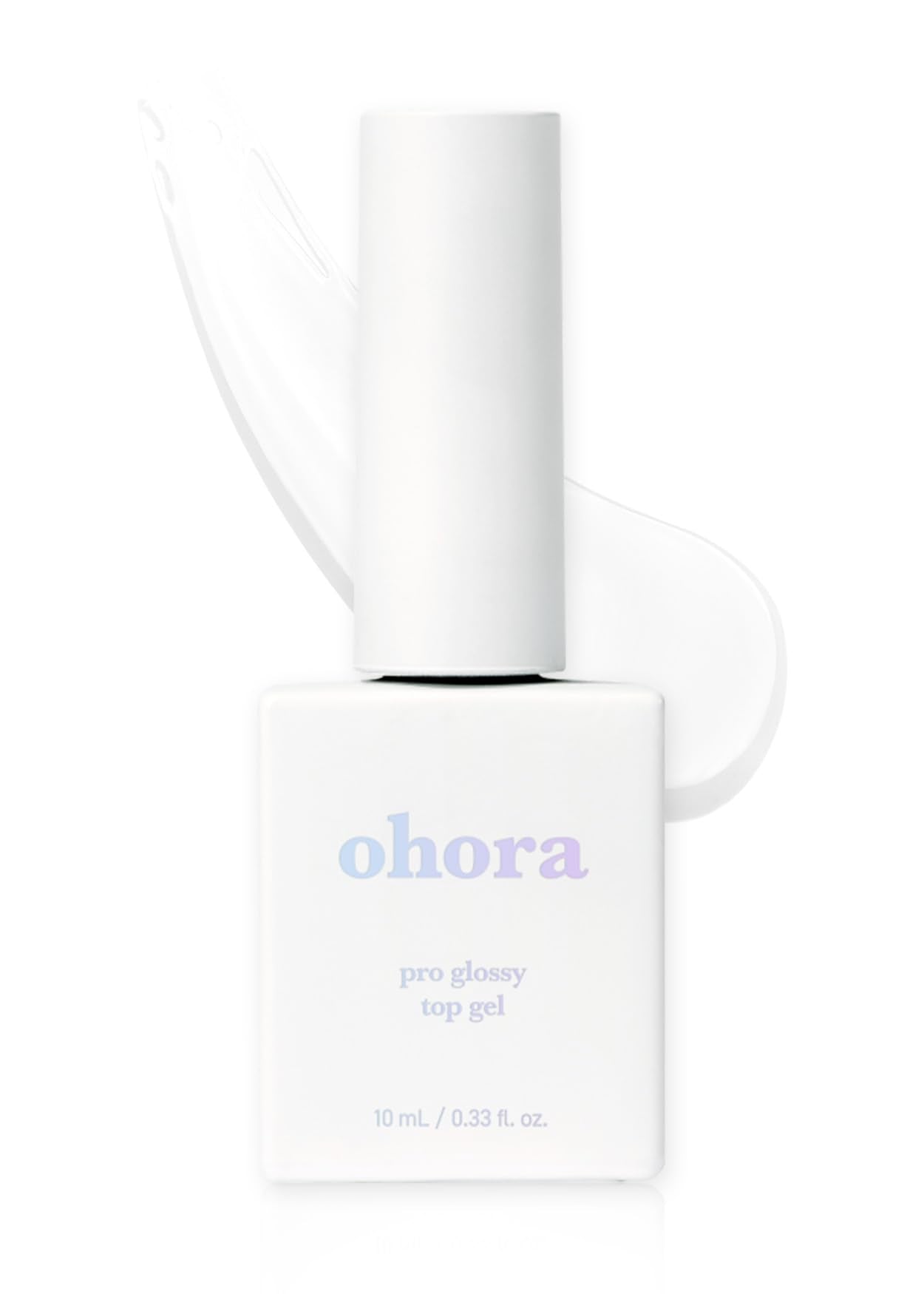 ohora Gel Nail Care Pro Glossy Top Gel application closeup highlights smooth texture and easy use