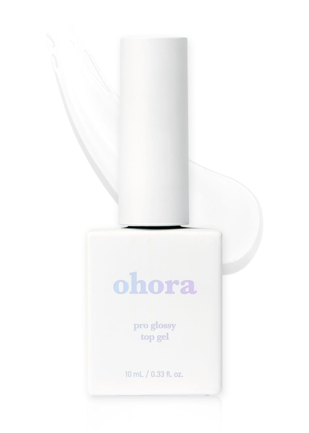 ohora Gel Nail Care Pro Glossy Top Gel application closeup highlights smooth texture and easy use
