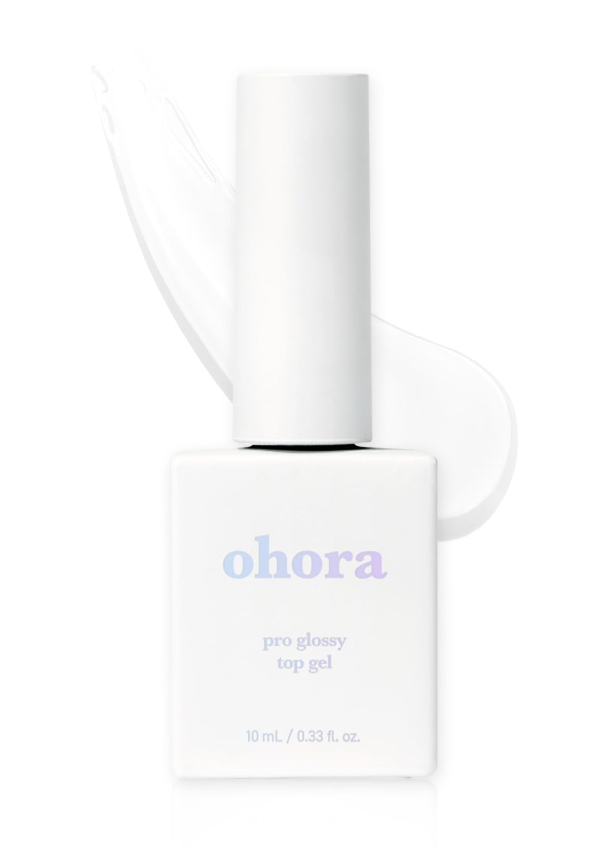 ohora Gel Nail Care Pro Glossy Top Gel application closeup highlights smooth texture and easy use