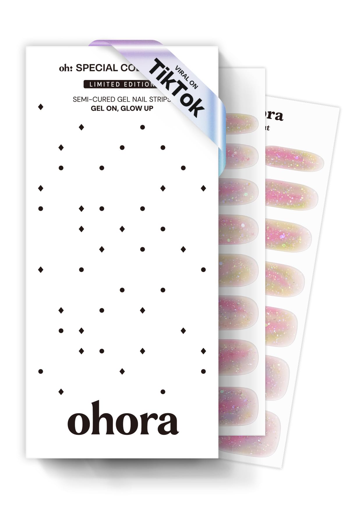 ohora Rainbow Bomb nail wraps set for quick at-home manicure.