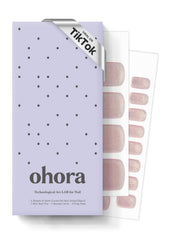 Ohora Rosy Chrome Pedi Strip box with 30 wraps and tools.