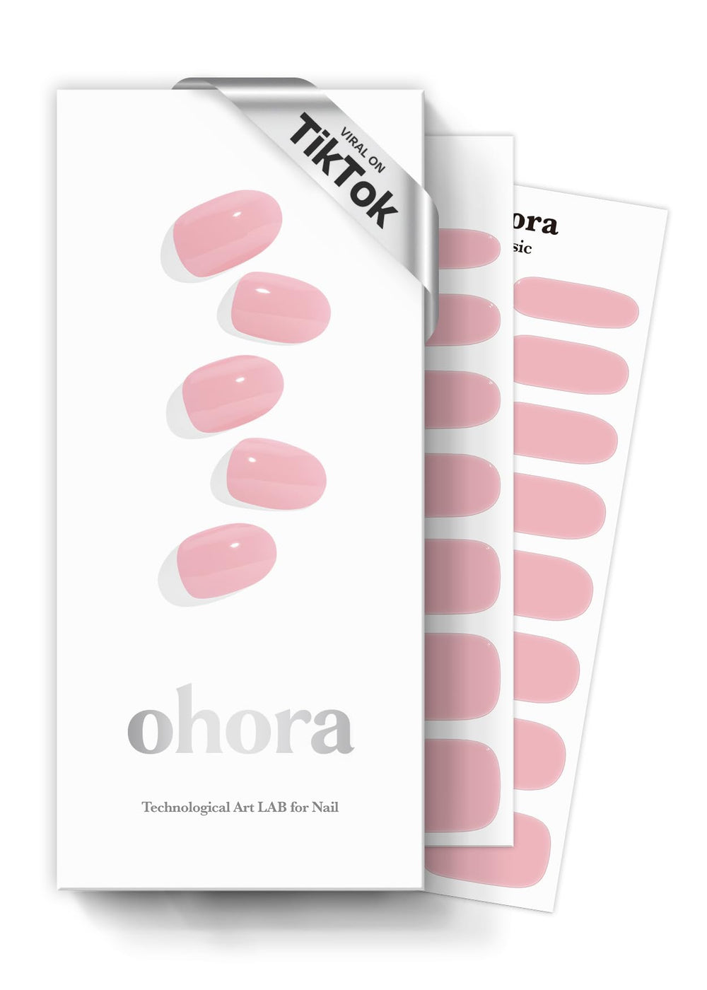 ohora parches uñas rosa n-cream: aplicación rápida para un look pulido