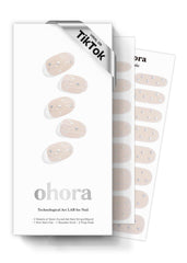 ohora Semi Cured Gel Nail Strips N Milky Star box closeup for at-home manicure convenience.