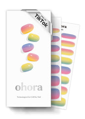 Ohora semi-cured gel nail strips N Pastel Yellow Ombre box for at-home salon-quality nails.