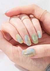 ohora Semi Cured Gel Nail Strips application closeup demonstrates precise fit