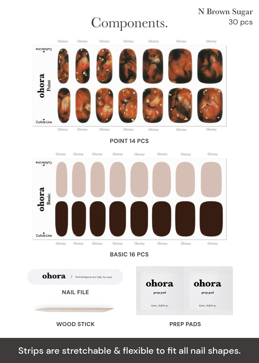 ohora semi-cured gel strips UV/LED compatibility highlight easy curing with any lamp.