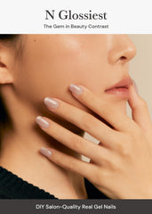 ohora Semi Cured Gel Nail Strips application step highlights easy alignment