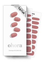 ohora Semi Cured Nail Strips N Ash Pink packaging shows complete home manicure kit