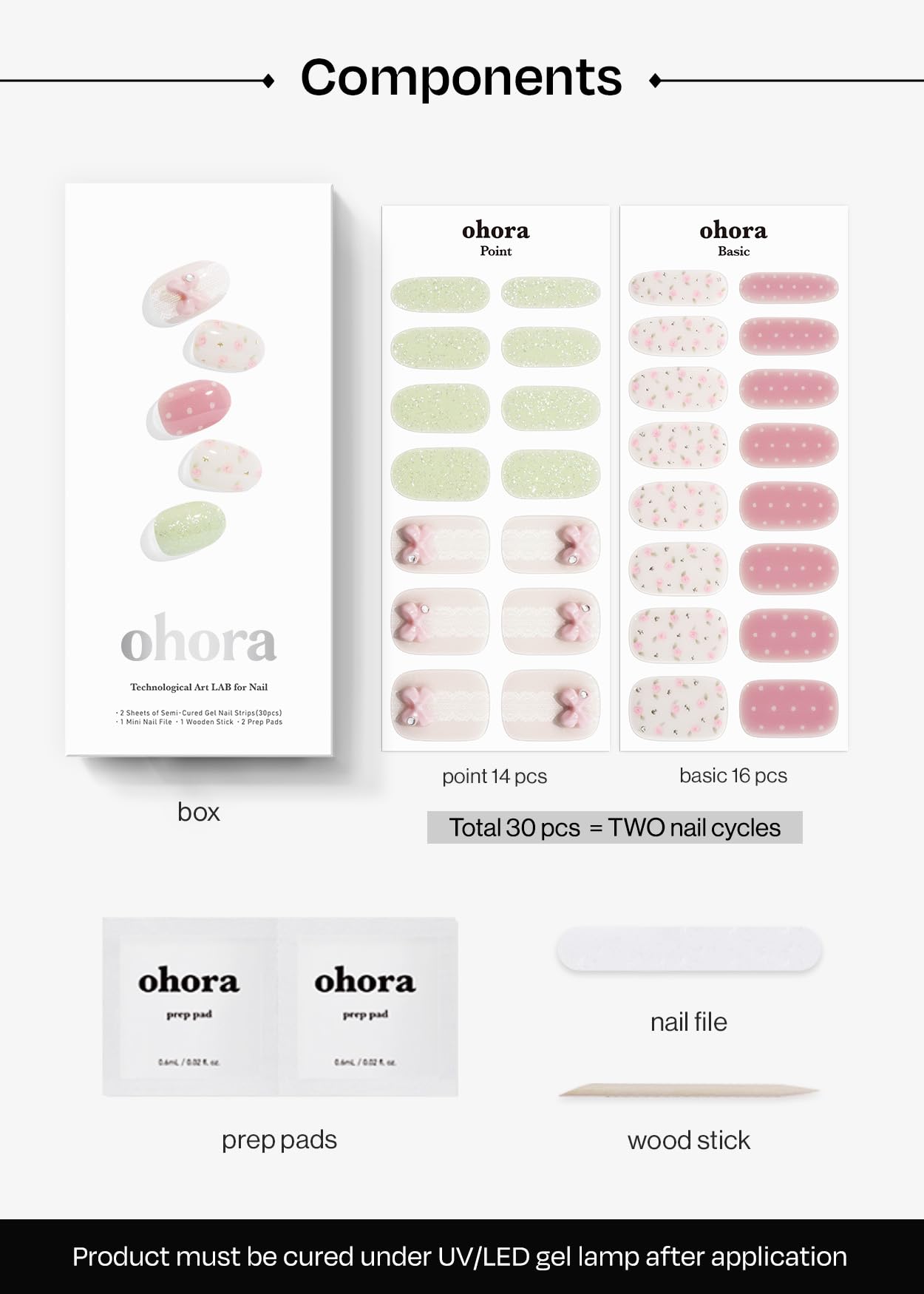 ohora N Bloom Bonbon wooden stick helps precise cleanup after application.
