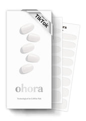 ohora Semi Cured Gel Nail Strips N Clean White box for quick at-home manicure.