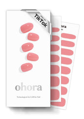 ohora semi cured nail strips n cream glow pink swatches show salon-like look