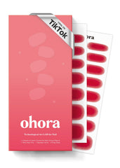 ohora jelly-berry pack of semi cured nail strips delivering long-lasting at-home manicures.