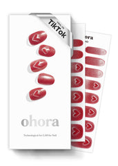 ohora Semi Cured Gel Nail Strips N Magnetic Love Red offer bold color with salon-grade finish.