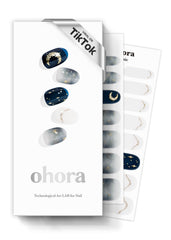 ohora moonlight box contents with 30 wraps and tools for at-home manicure