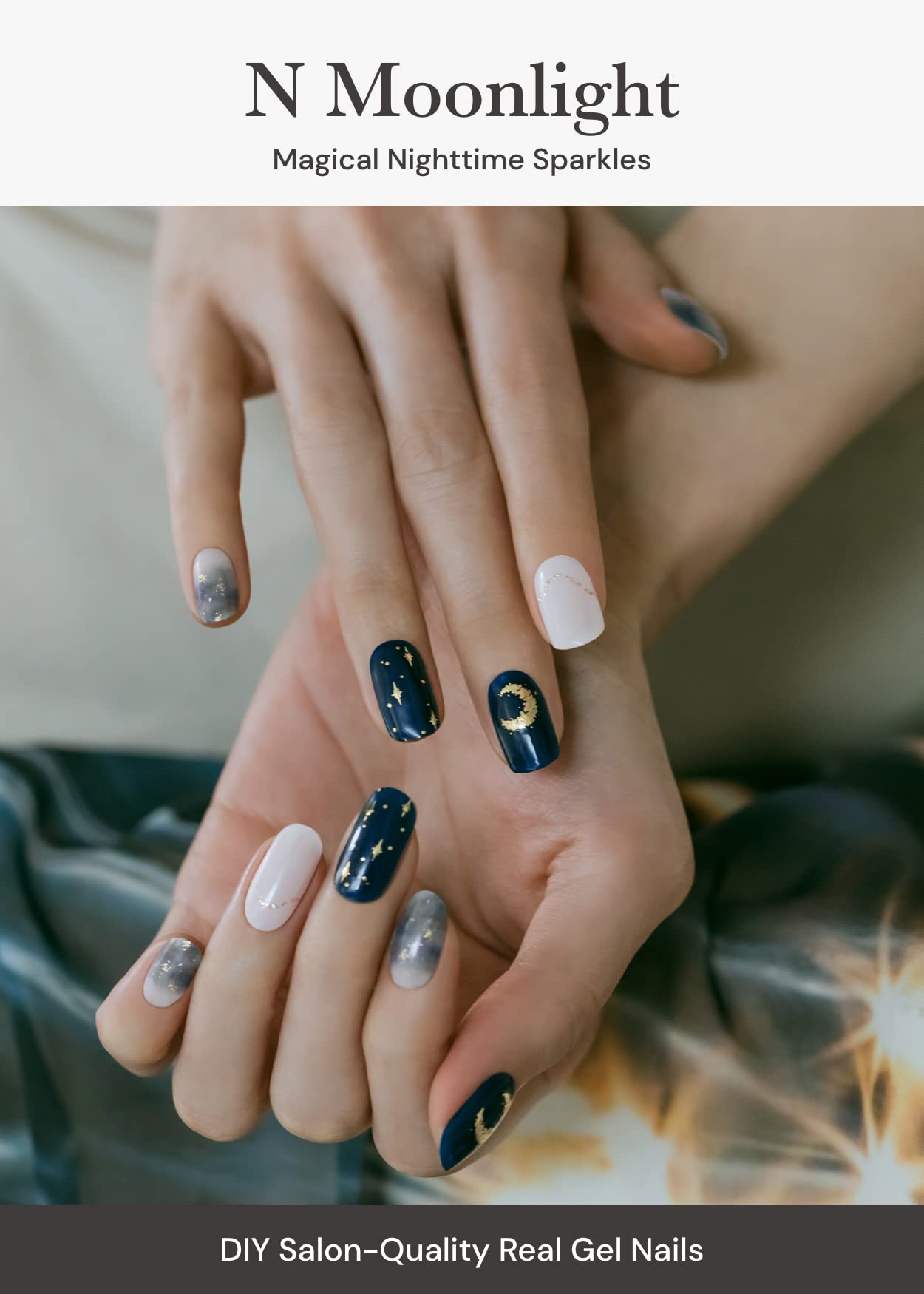 ohora moonlight wraps on finger demonstrating quick gel-look manicure