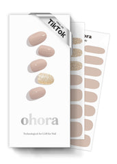 Ohora semi-cured nail strips Nudist packaging demonstrates easy salon-quality color at home.
