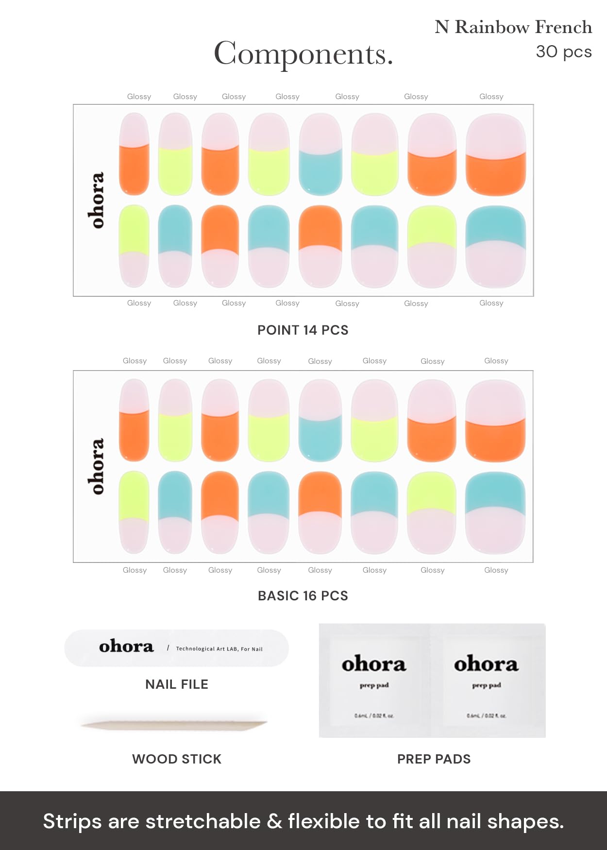 ohora duo prep pads included for clean, precise nail prep.