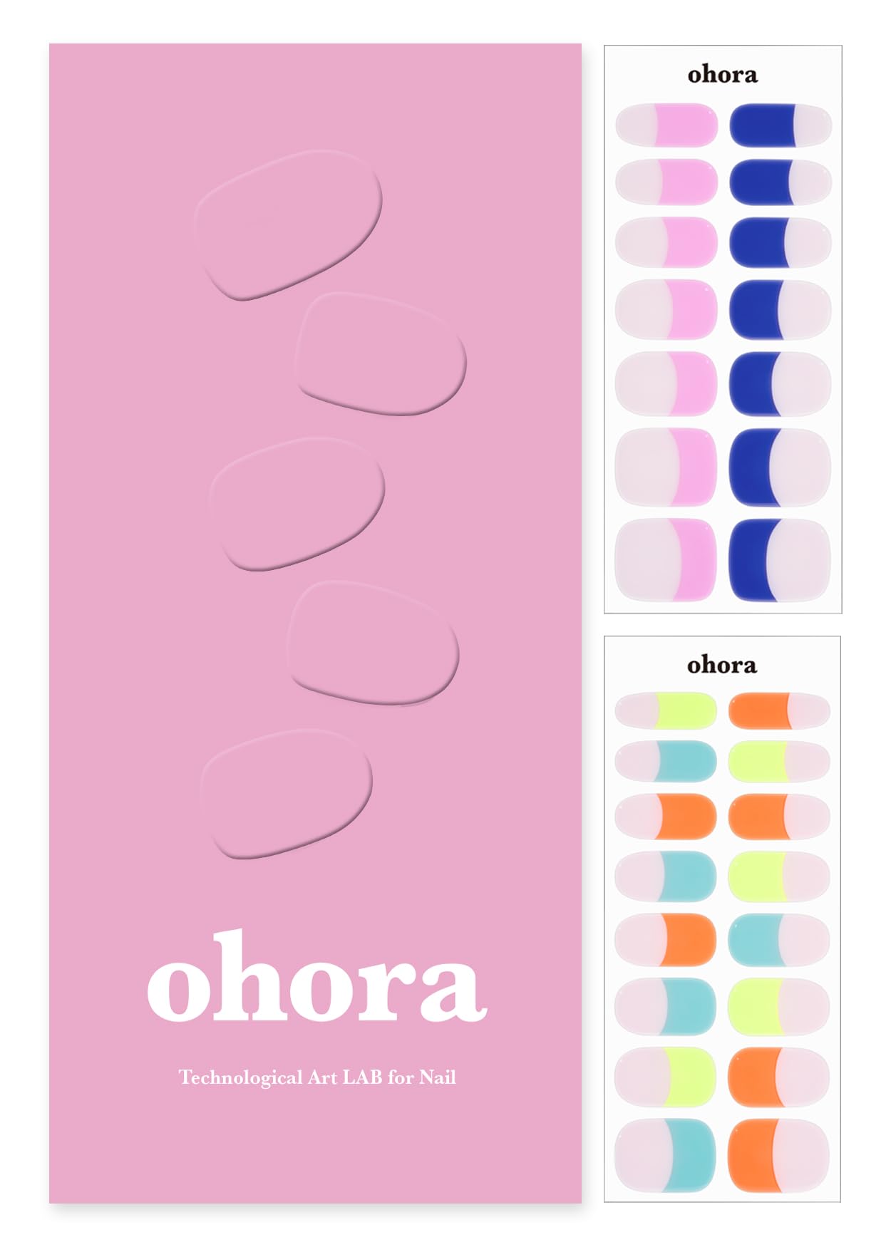 ohora N Rainbow French closeup of colors and textures for easy color matching.