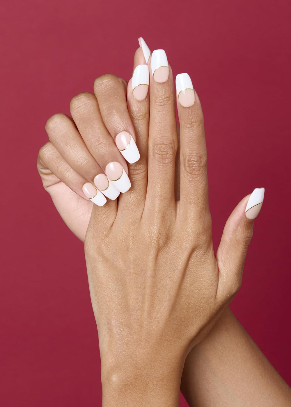 ohora Semi Cured Gel Nail Strips N Sylph White French application steps help you prep and apply.