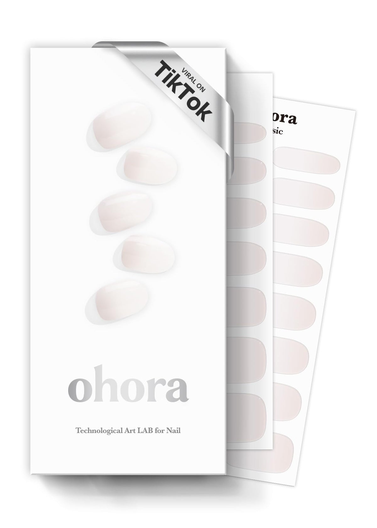 Ohora N Veil white-ombre collection close-up shows salon-quality gloss.